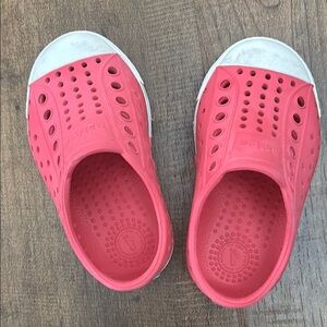 Native Shoes Pink and White Water shoes